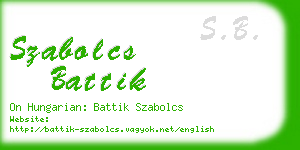 szabolcs battik business card